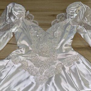 Jean Phoenix Bridal Vintage Wedding Dress with Train